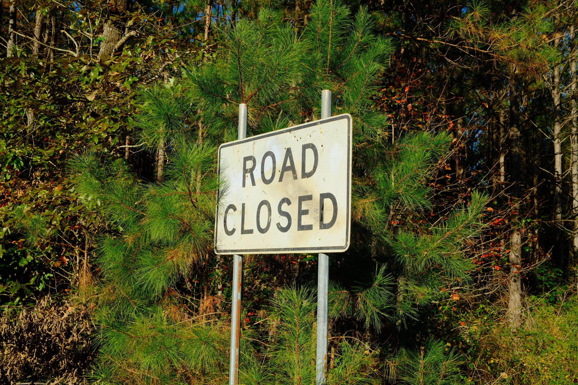 An out of bounds sign in rural Alabama