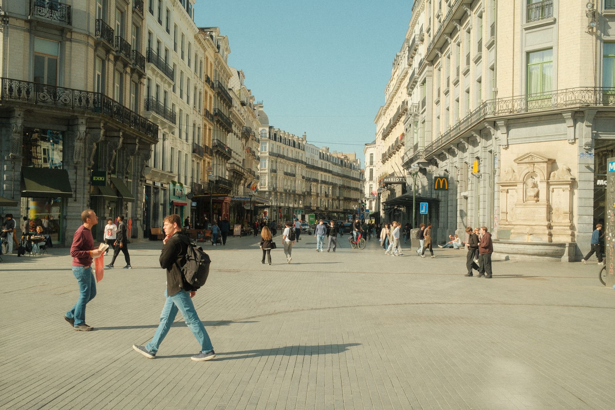 The city center in Brussels